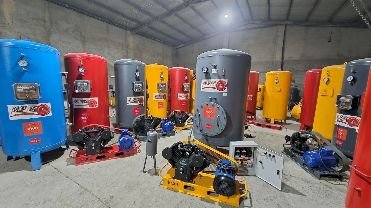 پمپ باد ۱۲۵۰ لیتری فشار قویcompressor الفا|ماشین‌آلات صنعتی|تهران, دولتخواه جنوبی|دیوار