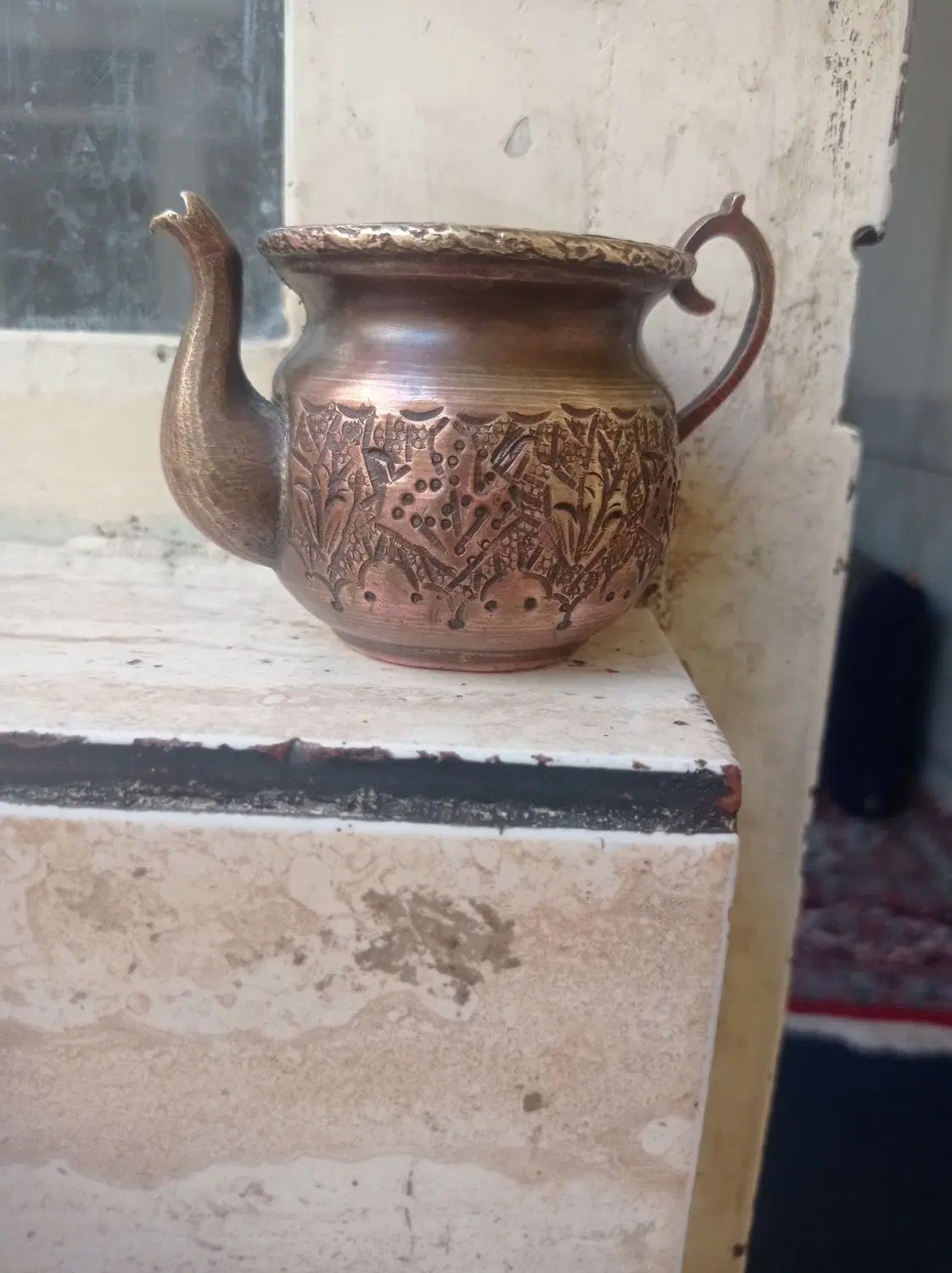 قوری فسقلی قدیمی|کلکسیون اشیاء عتیقه|اصفهان, ارزنان|دیوار