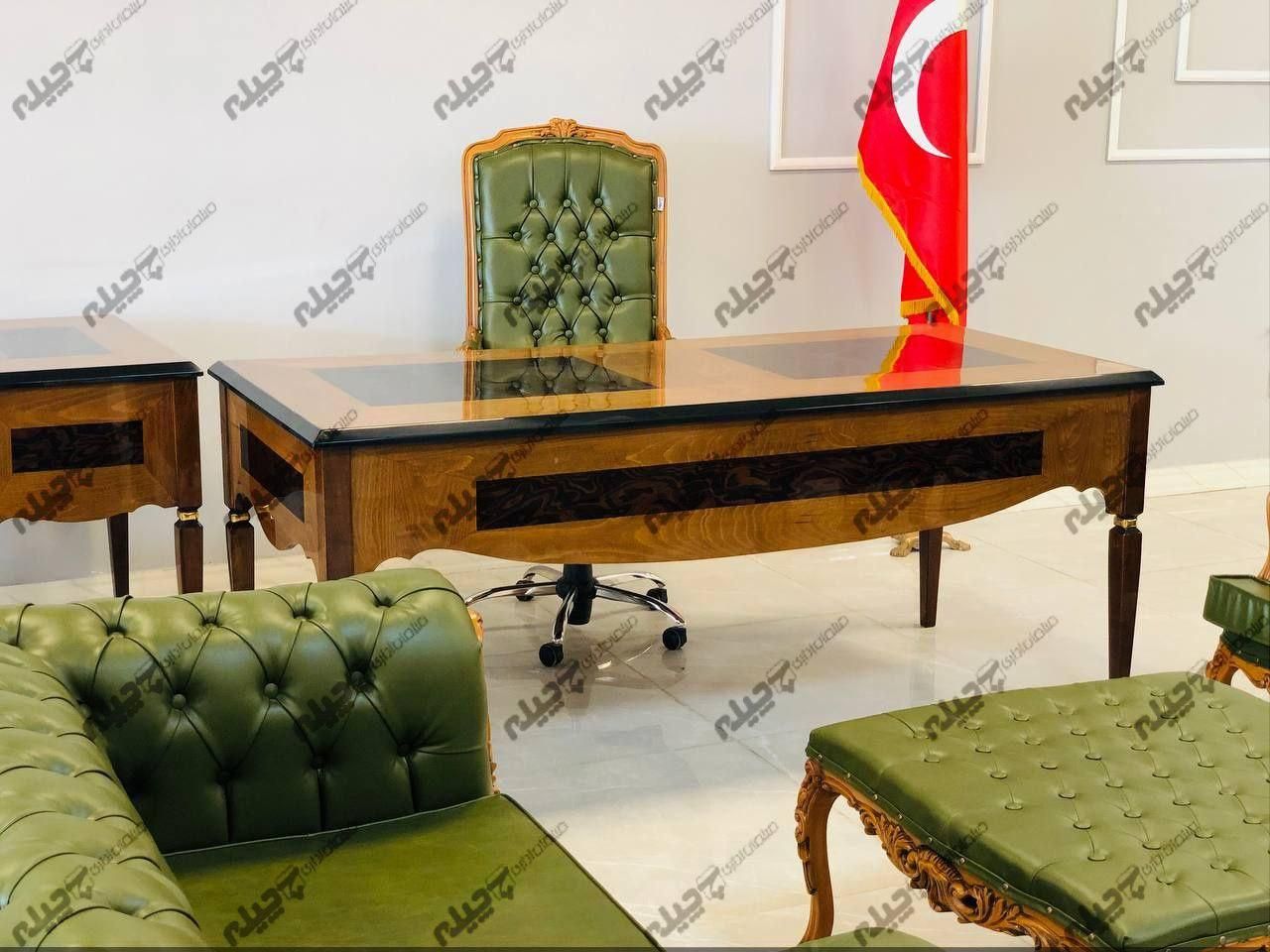 مبلمان اداری میز مدیریت هورس پولیش کلاسیک چوبی|دفتر کار|تهران, فاطمی|دیوار