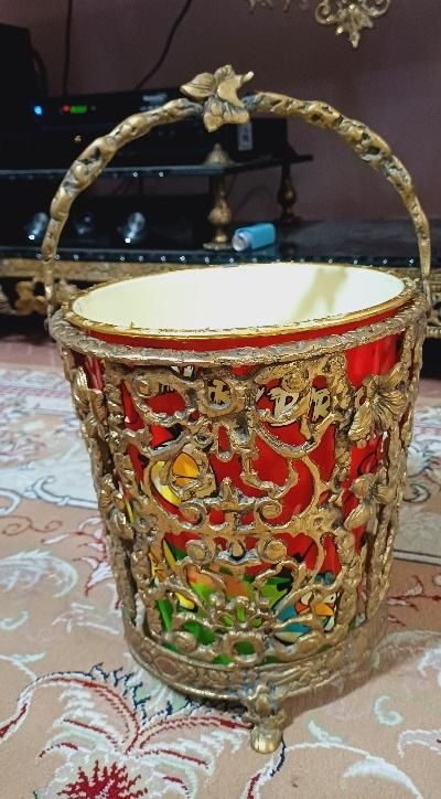 جا دستمال کاغدی و سطل زباله برنجی|صنایع دستی و سایر لوازم تزئینی|تهران, شوش|دیوار