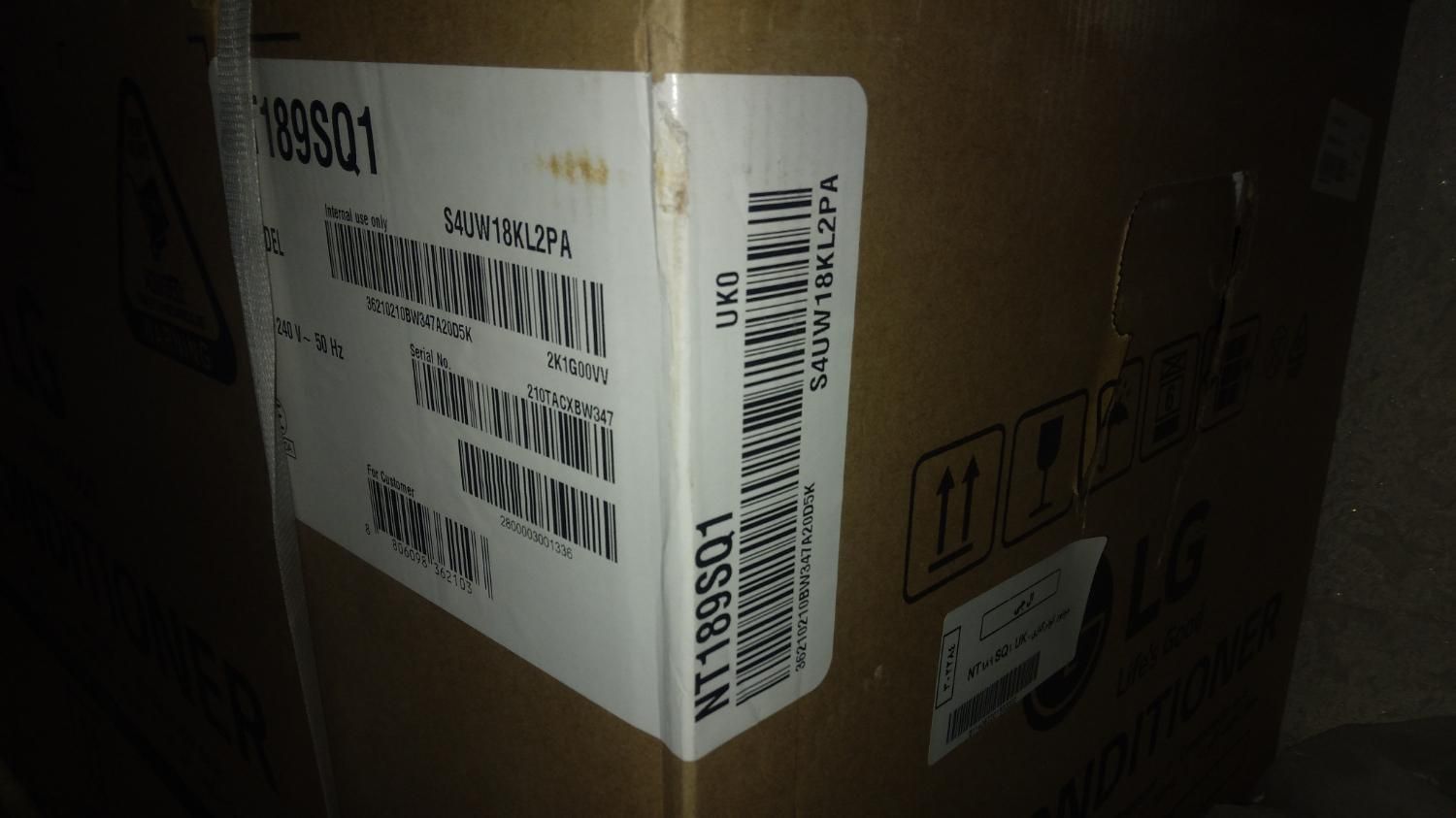 کولر گازی ۱۸هزار اینورتر ال جی LGمدل NT189SQ1|کولر گازی و فن‌کوئل|تهران, جنت‌آباد جنوبی|دیوار