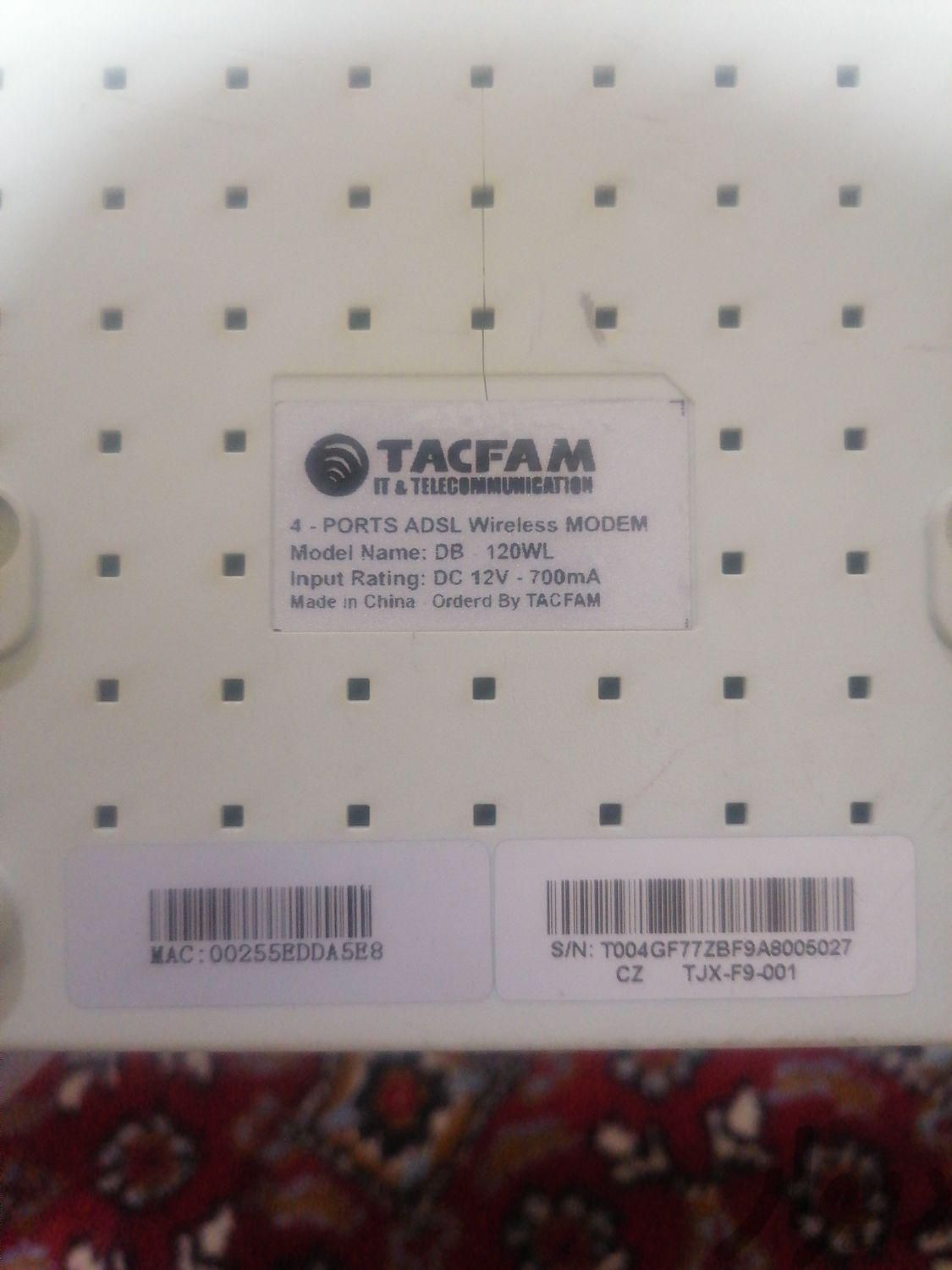 مدم TACFAM 120Wl  DC12 700MA|مودم و تجهیزات شبکه رایانه|صباشهر, |دیوار
