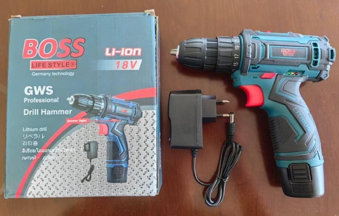 دریل شارژی 18ولت BOSS|ماشین‌آلات صنعتی|خرم‌آباد, |دیوار