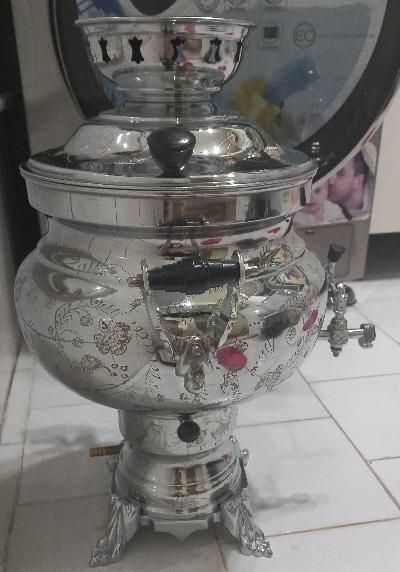 سماور گازی خاتون طلاکوب ۱۰ لیتری|سماور، چای‌ساز، قهوه‌ساز|تهران, مهرآباد جنوبی|دیوار