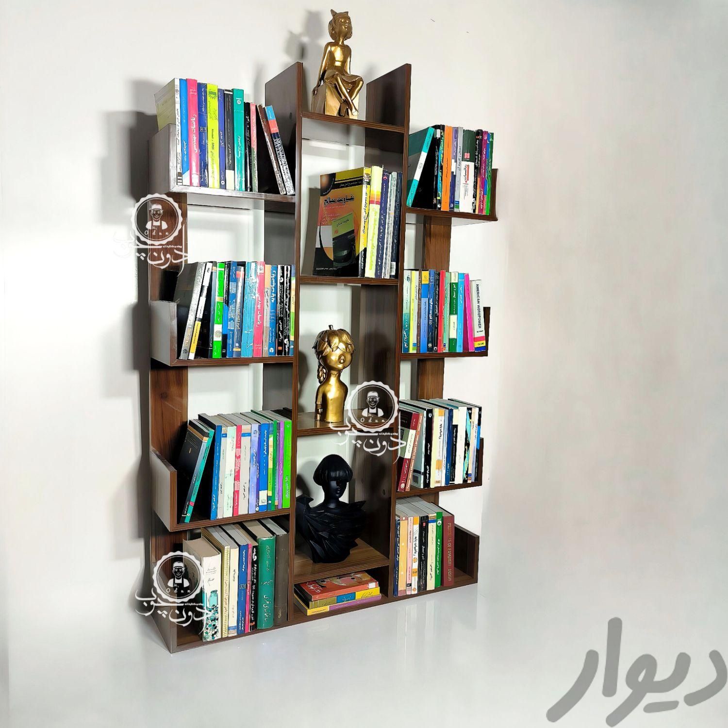 بوفه و کتابخانه مدل کاکتوس۲ قهوه ای|کتابخانه، شلف و قفسه‌های دیواری|تبریز, |دیوار