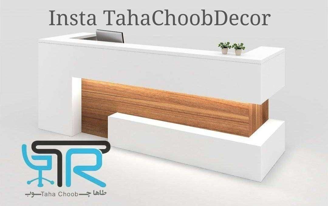 کانتر طرح سنگ MDF میز انتظامات نگهبانی پذیرش|دفتر کار|رشت, ساغری سازان|دیوار