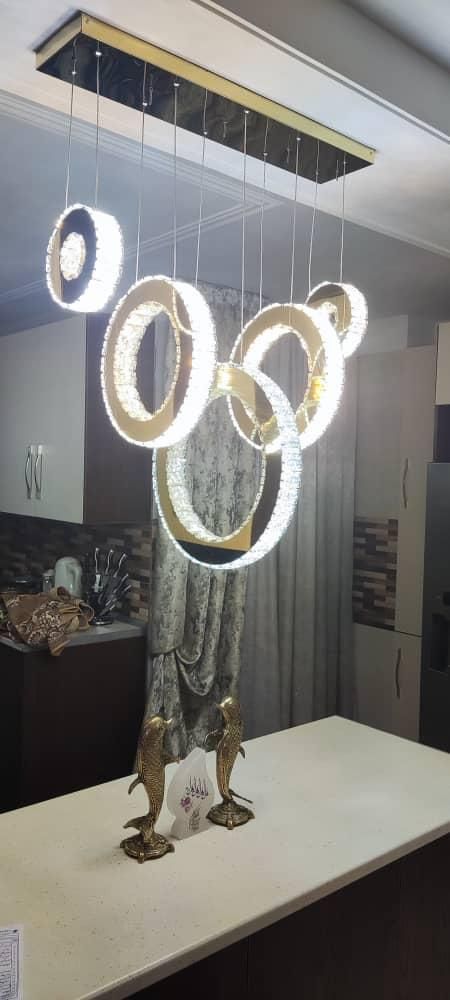 لوستر الماس.کهکشانی لاینر المپیک ۵حلقه.AC light|لوستر و چراغ آویز|تهران, سنگلج (شاپور)|دیوار