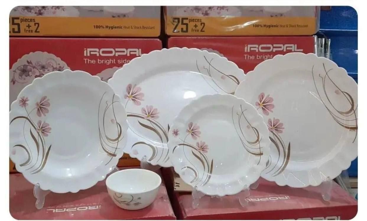 سرویس آرکوپال گلدار لبه دالبوری|ظروف سرو و پذیرایی|بیرجند, |دیوار