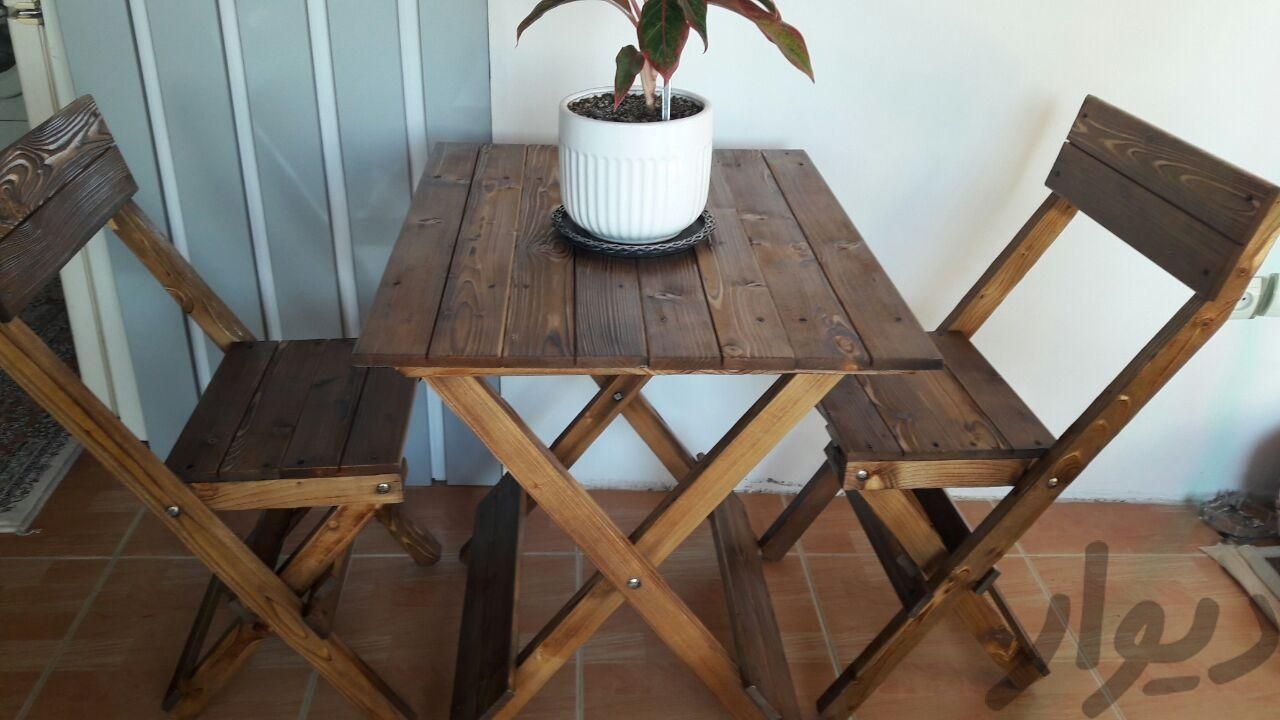 میز و صندلی تاشوی چوبی نراد روس|میز و صندلی غذاخوری|بندر انزلی, |دیوار
