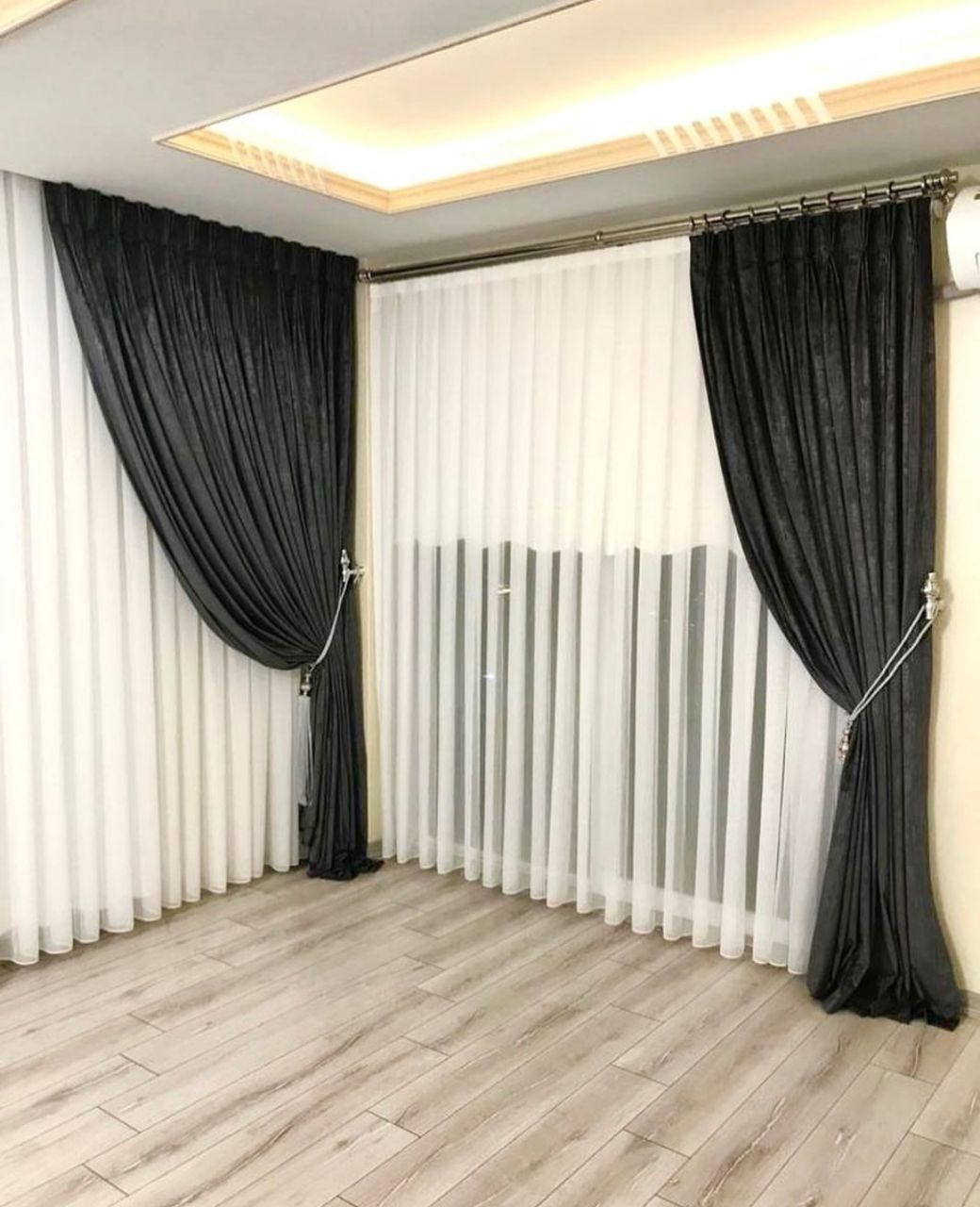 پرده برای پنجره سه متری|پرده، رانر، رومیزی|مشهد, هنرستان|دیوار