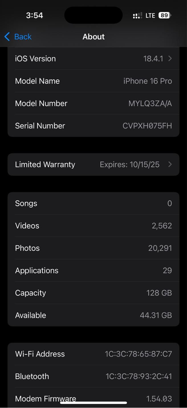 اپل iPhone 16 Pro با حافظهٔ ۱۲۸ گیگ رنگdesert|موبایل|تهران, الهیه|دیوار