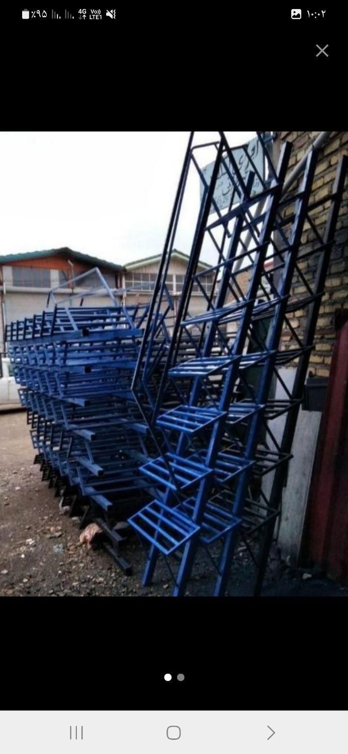 پله اهنی فلزی گرد صاف گردان پیچ نرده نردبان راهپله|مصالح و تجهیزات ساختمان|قزوین, |دیوار