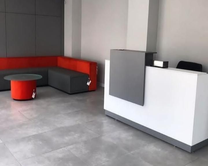 میزپیشخوانMDFطرح سنگ کانترمنشی اطلس با نور رستوران|دفتر کار|شیراز, ارم|دیوار