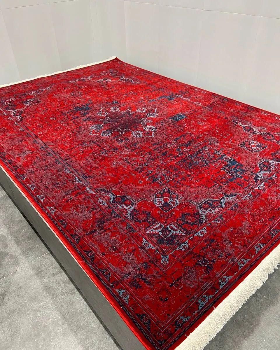 فرش لاکی گل سرخ 1200شانه طرح دستبافت ۶۷۸۰۰|فرش|شیراز, عادل آباد|دیوار