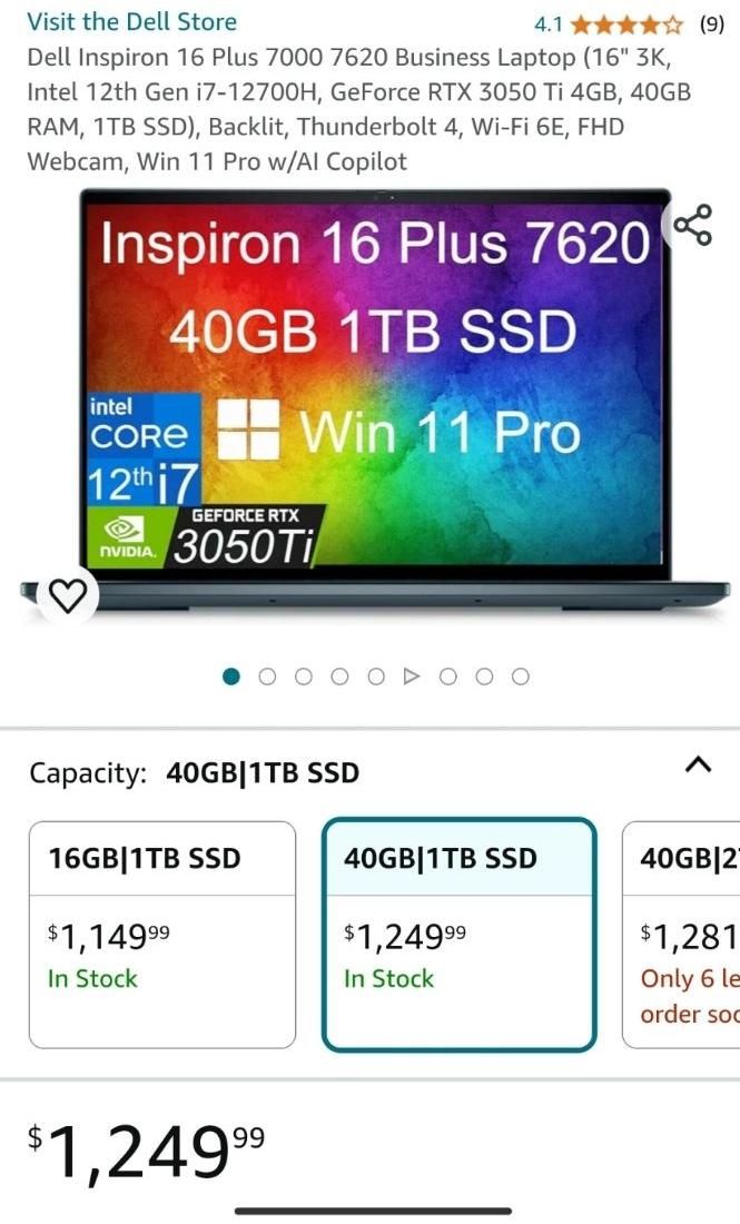 لبتاب دل(dell) مدل ۷۶۲۰i|رایانه همراه|تهران, شهران شمالی|دیوار