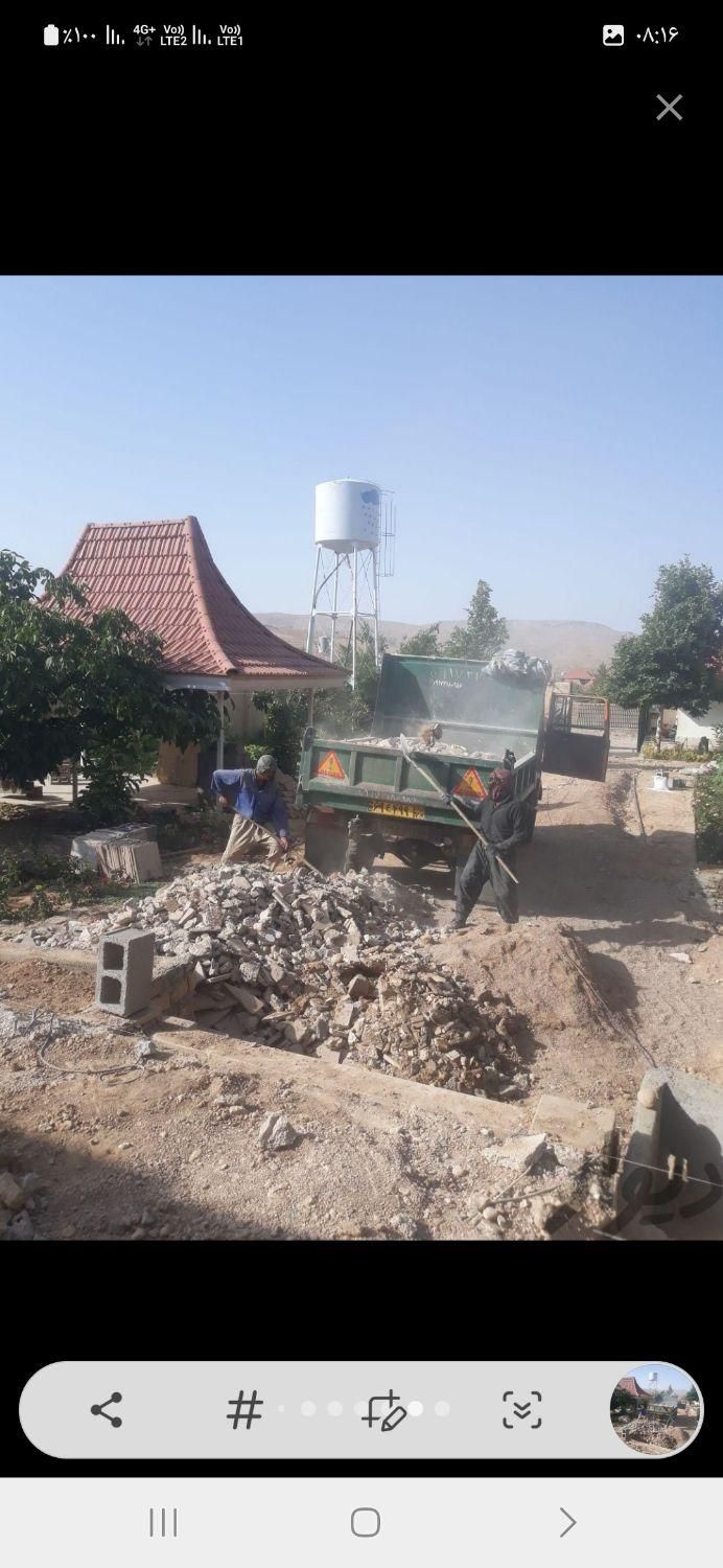 حمل نخاله و مصالح ساختمانی با خاور کمپرسی|خدمات حمل و نقل|شیراز, میانرود|دیوار