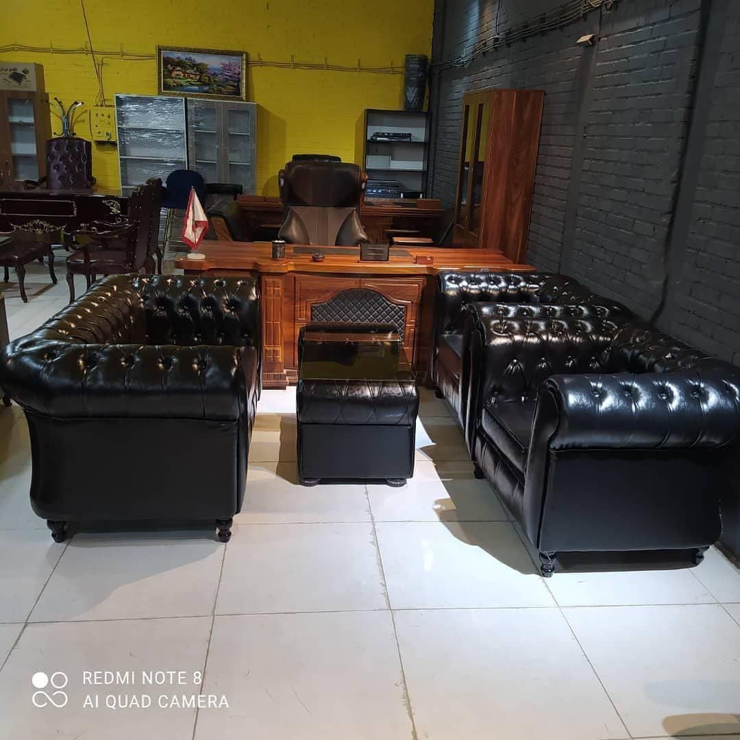 مبلمان اداری چستر مشکی میز و صندلی|دفتر کار|تهران, شهرک ولیعصر جنوبی|دیوار