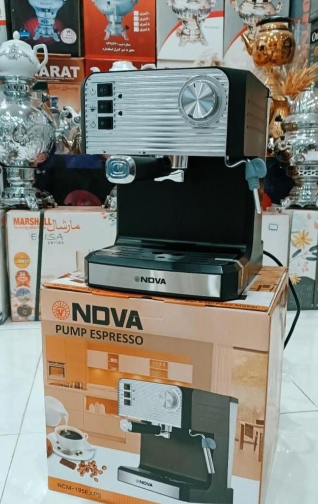 قهوه ساز ۲۰ بار اسپرسو ساز نوا ۱۹۵ اسپرسوساز|سماور، چایساز، قهوهساز|قم, نیروگاه|دیوار