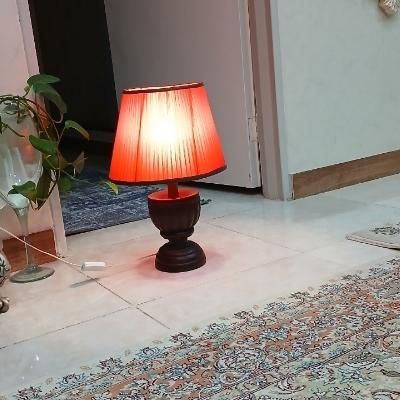 اباژور.چراغ خواب.اباژور قرمز چوبی|چراغ خواب و آباژور|شهریار, |دیوار