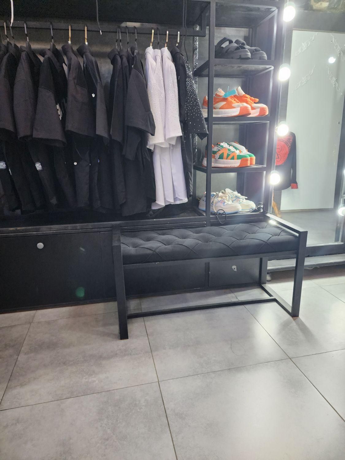 پاف دونفره تاب مانکن رگال فلزی جاکفشی|فروشگاه و مغازه|فردیس, |دیوار