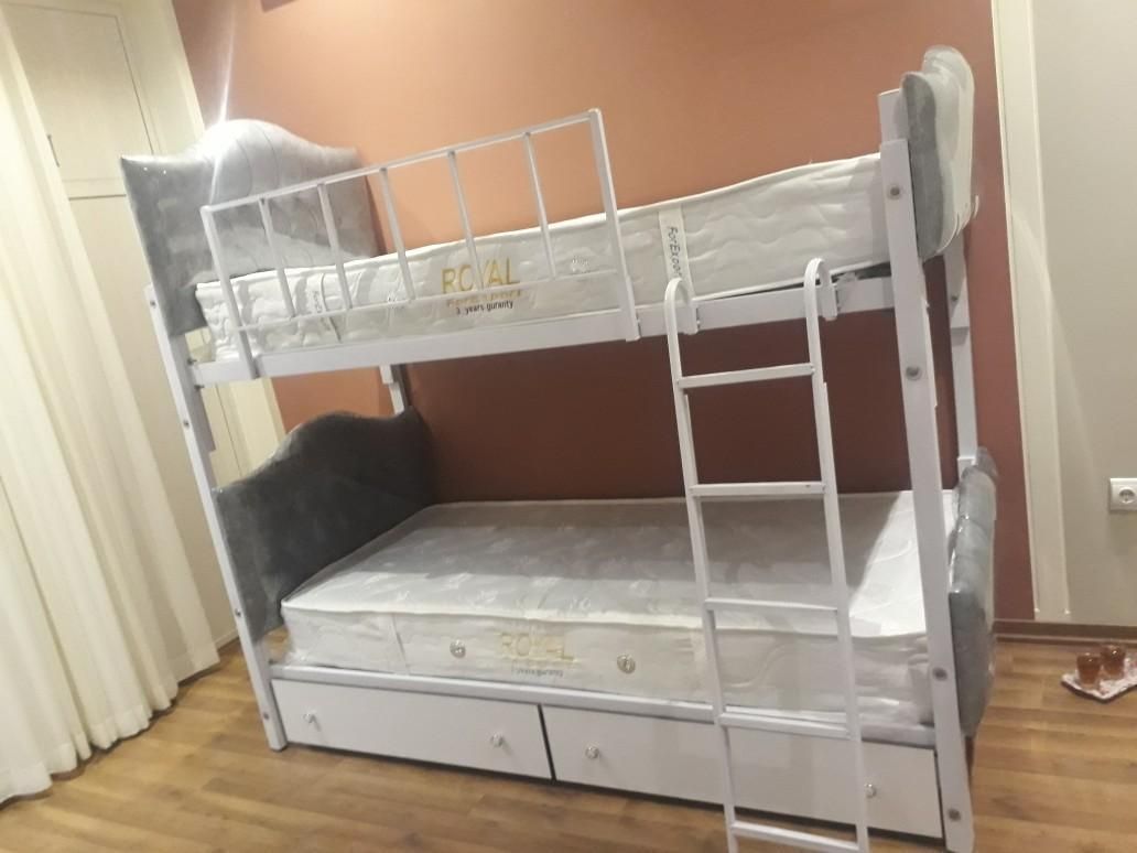 تختخواب دوطبقه فلزی|تخت و سرویس خواب|مشهد, رسالت|دیوار