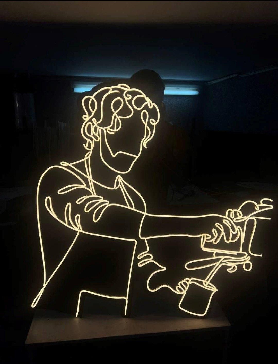 ساخت انواع تابلو نئون با طرح دلخواه|ریسه و چراغ تزئینی|اصفهان, سودان|دیوار