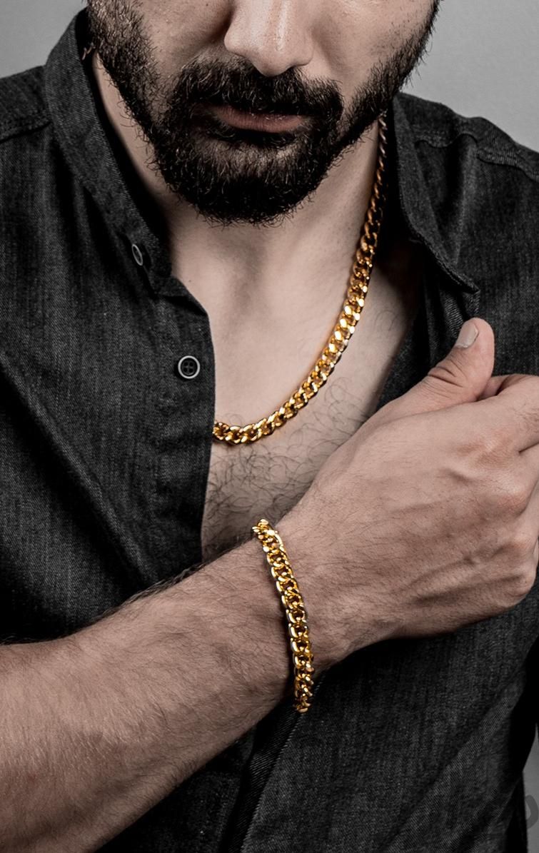 نیم ست دستبند و گردنبند مردانه کارتیر مدل Cartier|بدلیجات|تهران, ونک|دیوار