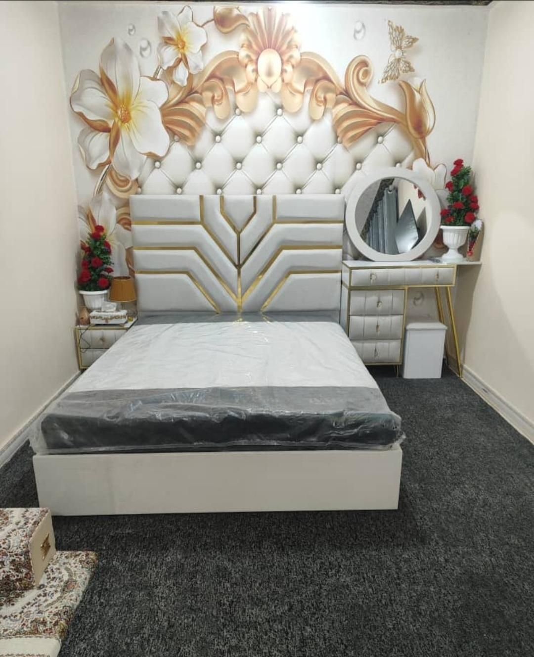 تخت خواب دونفره تولیدی بروایه شعبه اصلی دغاغله|تخت و سرویس خواب|اهواز, دغاغله|دیوار