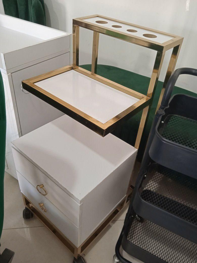 میز رنگ چوبی و فلزی پنج کشو|آرایشگاه و سالن‌های زیبایی|تبریز, |دیوار