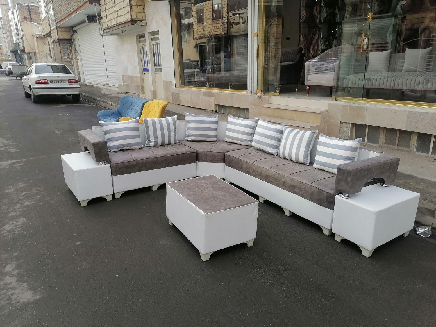 مبل ال دسته دوبل|مبلمان خانگی و میز عسلی|مشکین‌دشت, |دیوار