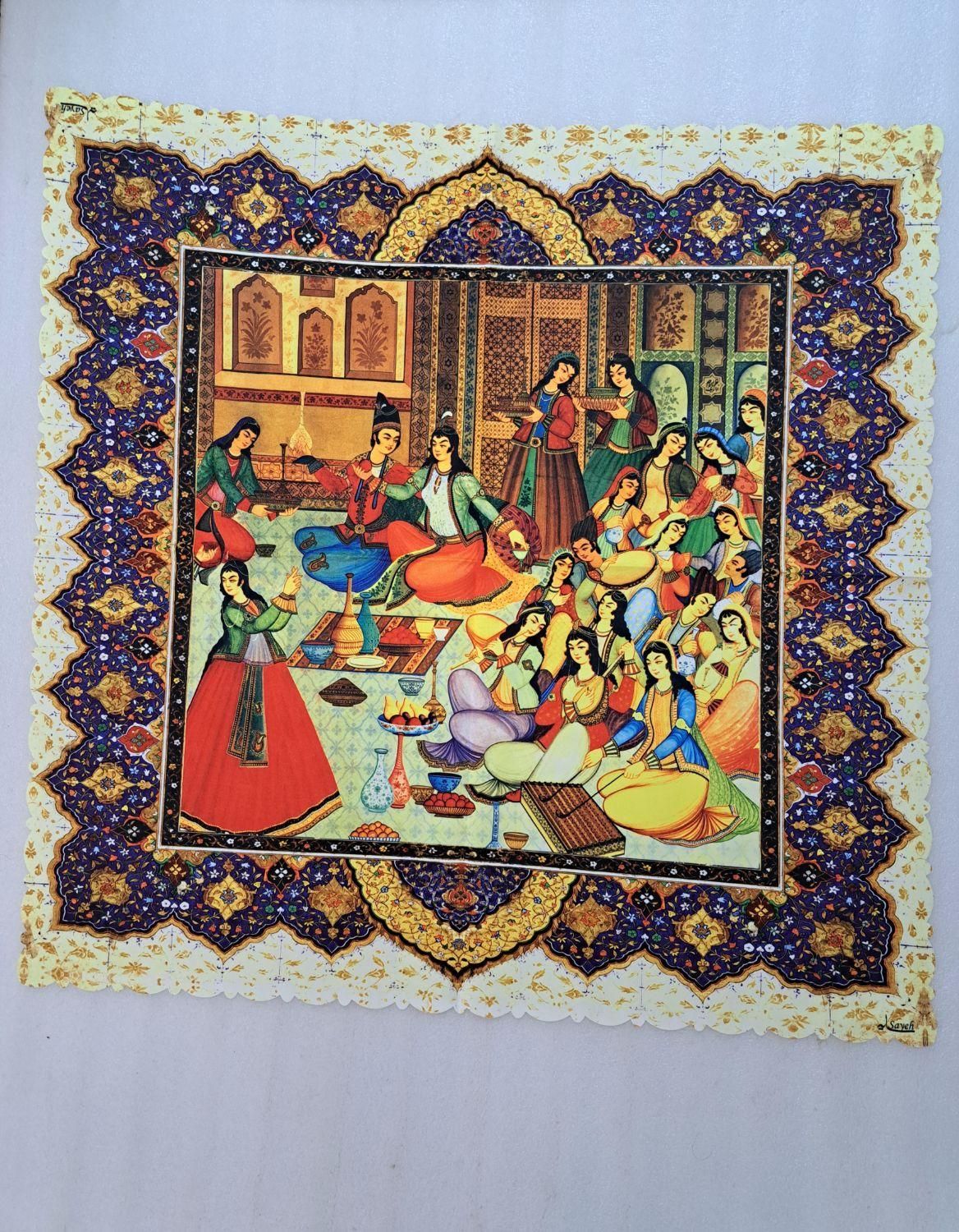 رومیزی مربع تابلویی هفتسین یلدا|پرده، رانر، رومیزی|شیراز, سینما سعدی|دیوار