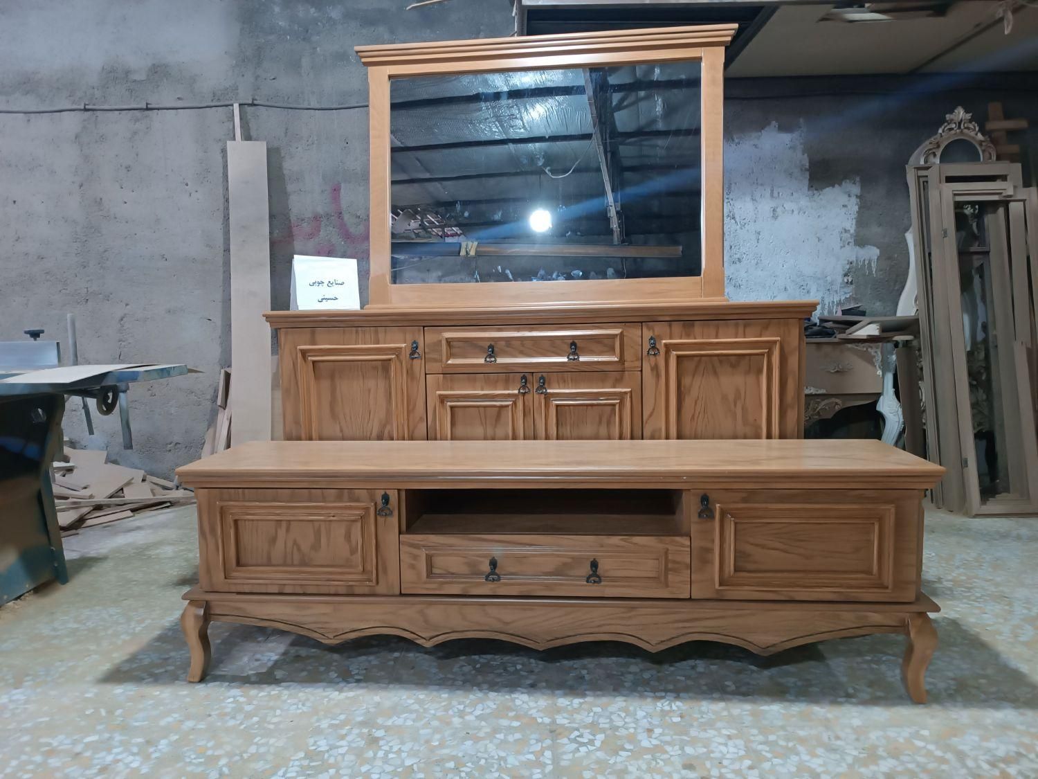 آینه کنسول و ست میز تی وی آسنا (چوبی)|بوفه، ویترین، کنسول|تهران, شهرک استقلال|دیوار