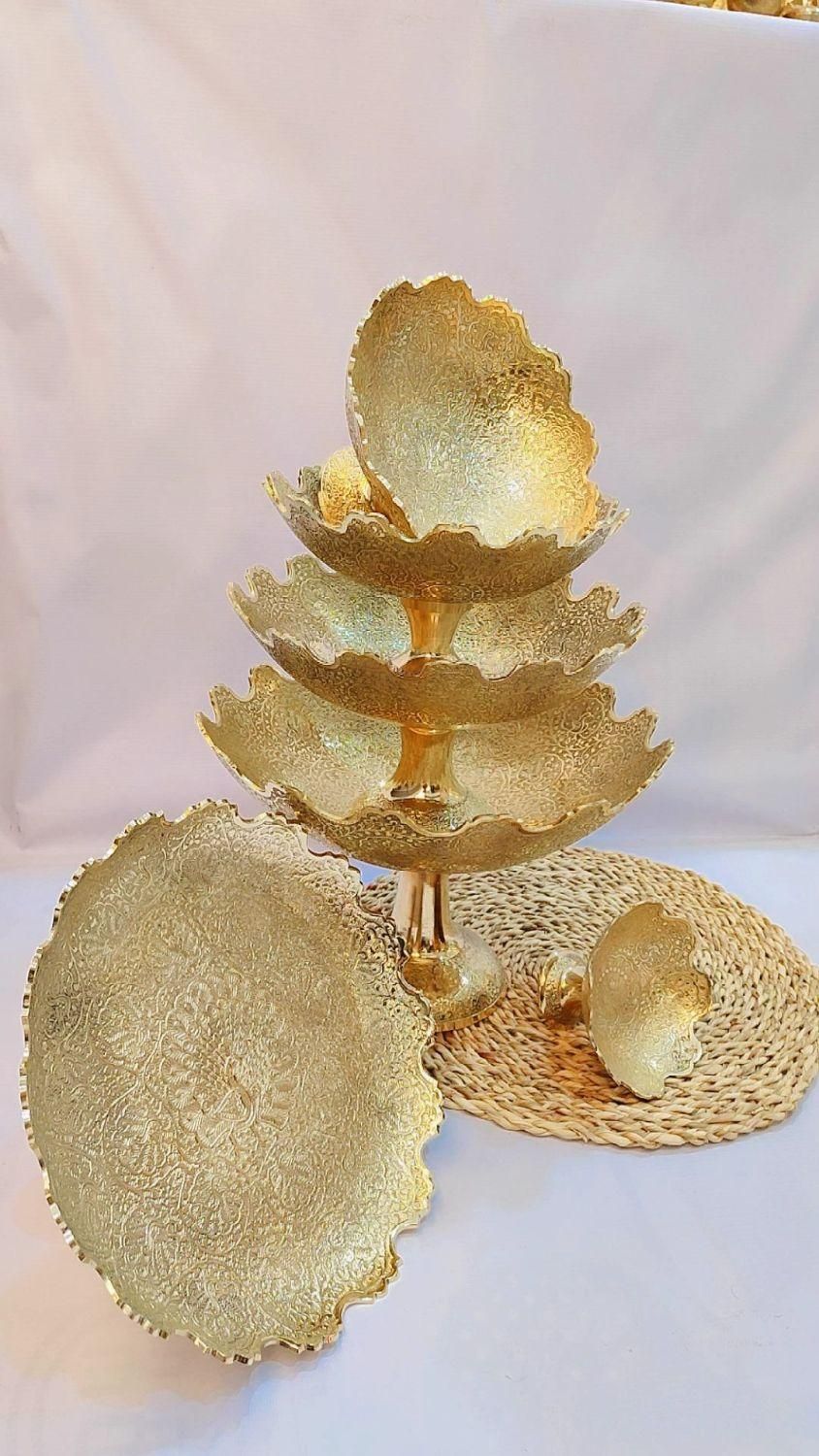 سرویس پذیرایی برنجی عطائی برنز|ظروف سرو و پذیرایی|نیشابور, محله میدان باغات|دیوار