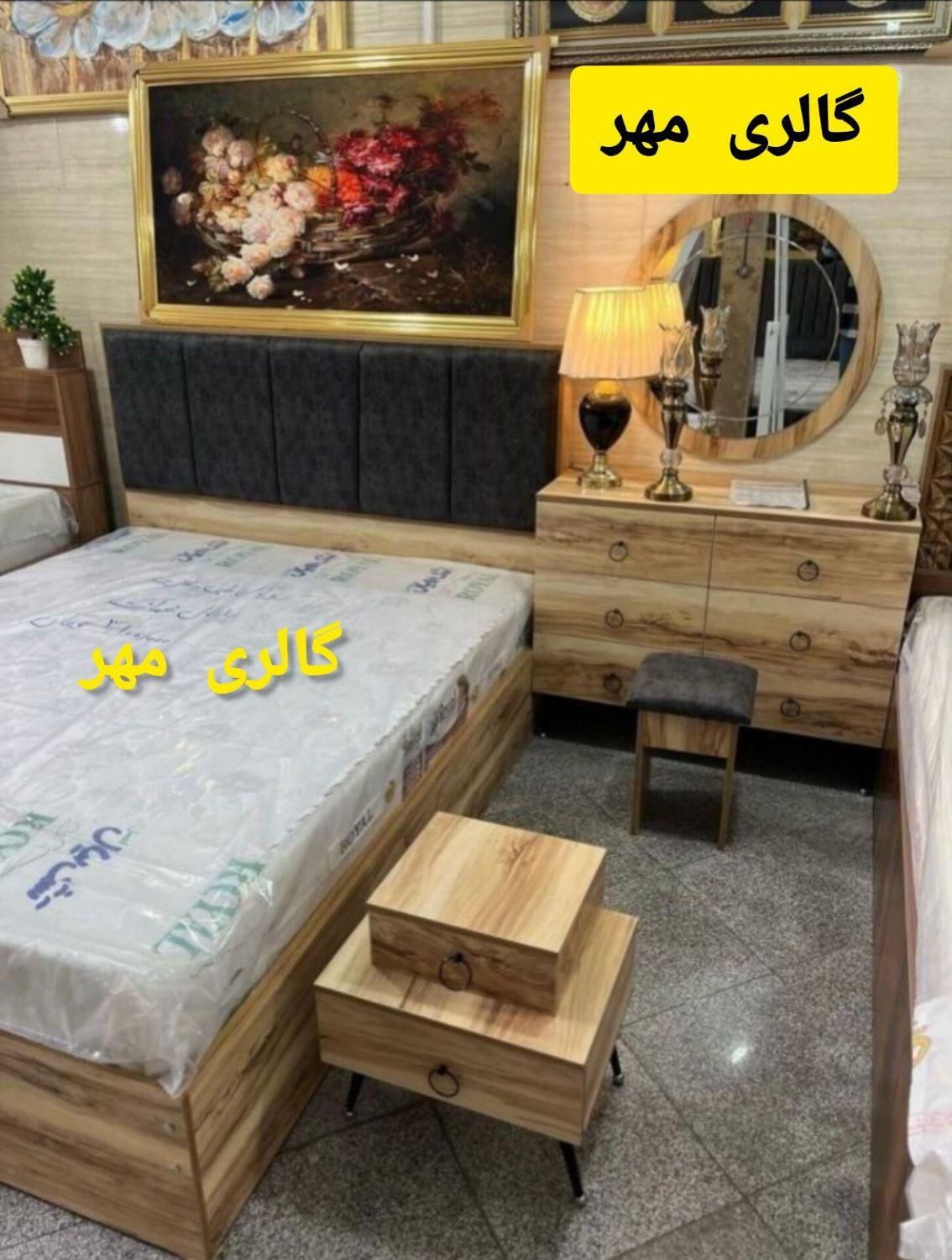سرویس تخت خواب لوتوس/تخت دونفره Mdf|تخت و سرویس خواب|کرج, منظریه|دیوار