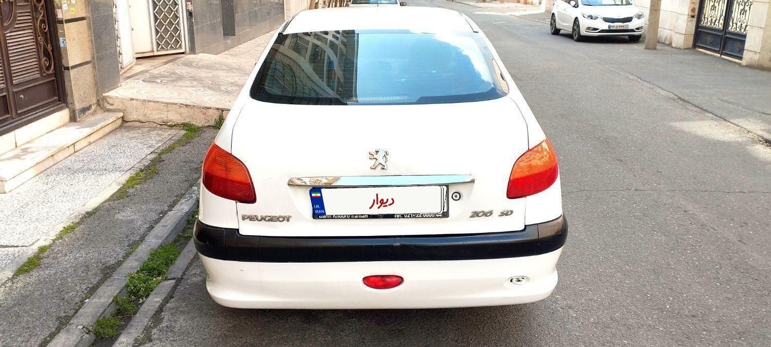 پژو 206 SD V1، مدل ۱۳۸۹بدونه رنگ شدگی تیپ5|خودرو سواری و وانت|تهران, شهرک غرب|دیوار