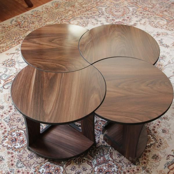 میز عسلی فندقی ام دی اف-با دو چیدمان|مبلمان خانگی و میز عسلی|اصفهان, باغ فدک|دیوار