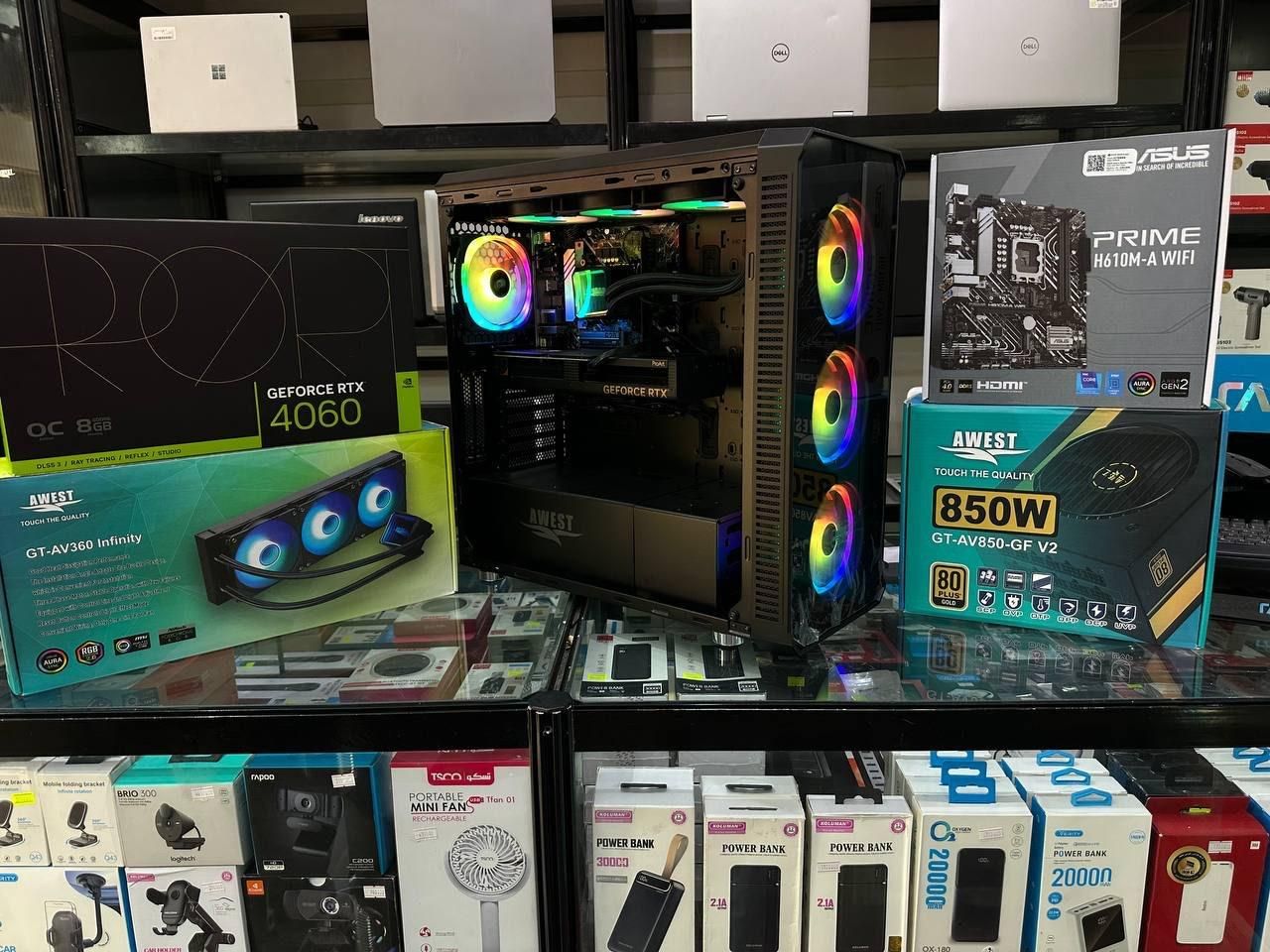 کیس گیمینگ i7 نسل۱۳ گرافیک۴۰۶۰ رم۳۲ هارد ۱تراSSD|رایانه رومیزی|کرمان, |دیوار