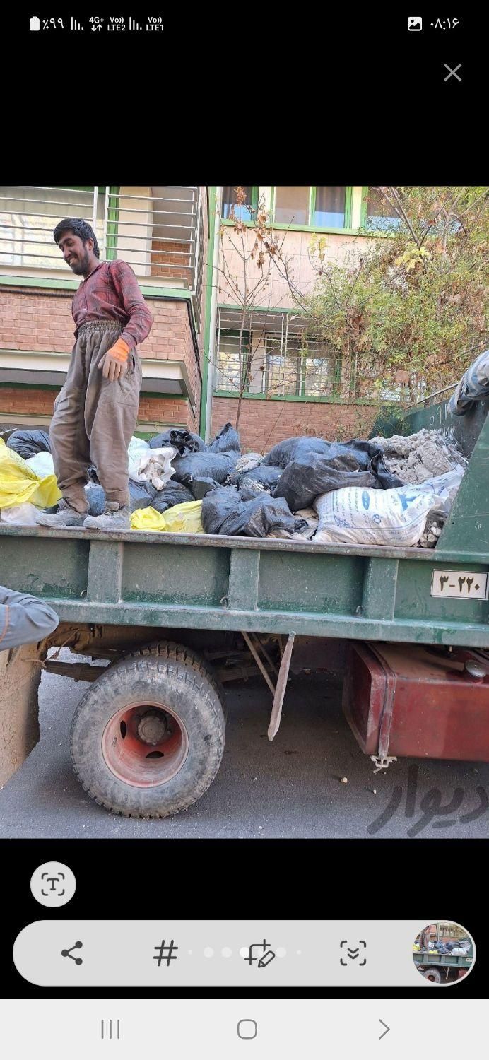 حمل نخاله و مصالح ساختمانی با خاور کمپرسی|خدمات حمل و نقل|شیراز, میانرود|دیوار