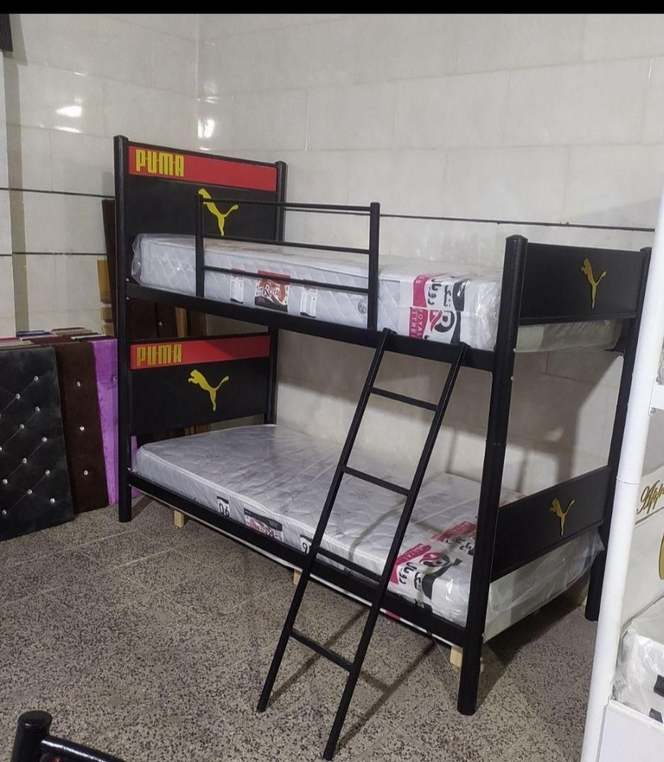 تخت خواب دو طبقه مشکی|تخت و سرویس خواب|اصفهان, هفتون|دیوار