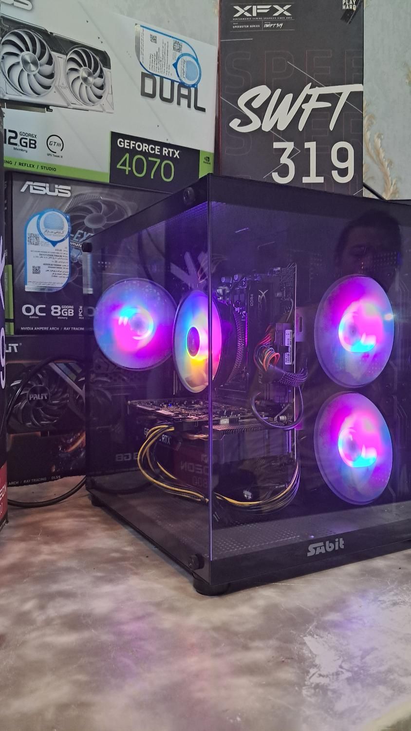 کیس گیمینگ آکواریومی Core i5 گرافیک XFX 8GB|رایانه رومیزی|تهران, میدان ولیعصر|دیوار