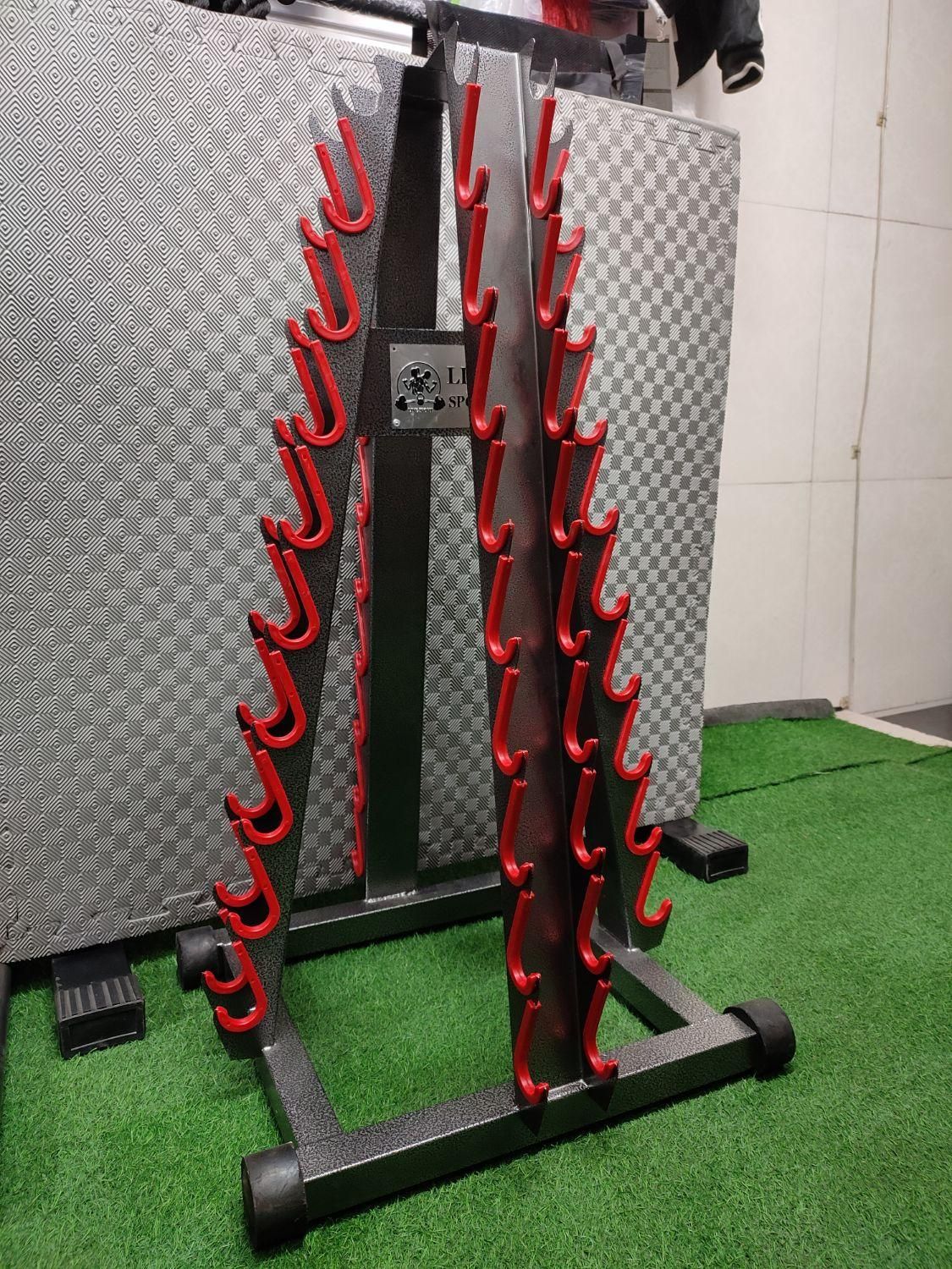 رک دمبل مقر دمبل چهارطرفه دمبل رنگی|تجهیزات ورزشی|قم, هفت تیر|دیوار