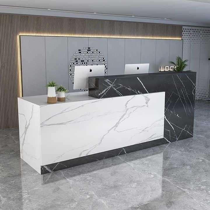 کانتر طرح سنگ MDF میز انتظامات نگهبانی پذیرش|دفتر کار|رشت, ساغری سازان|دیوار
