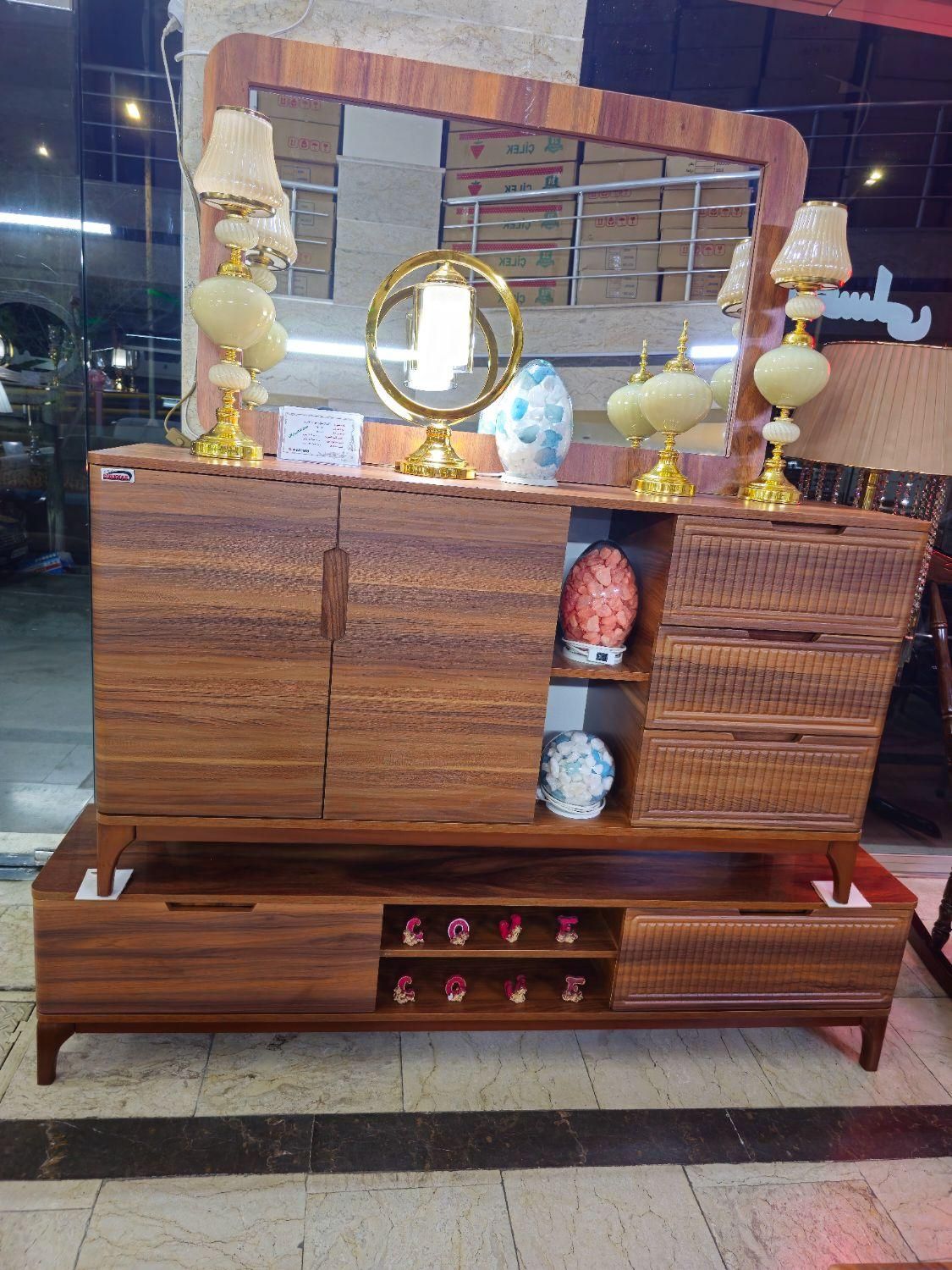 ست آینه کنسول ، میز تلوزیون ، سودا|بوفه، ویترین، کنسول|تبریز, |دیوار