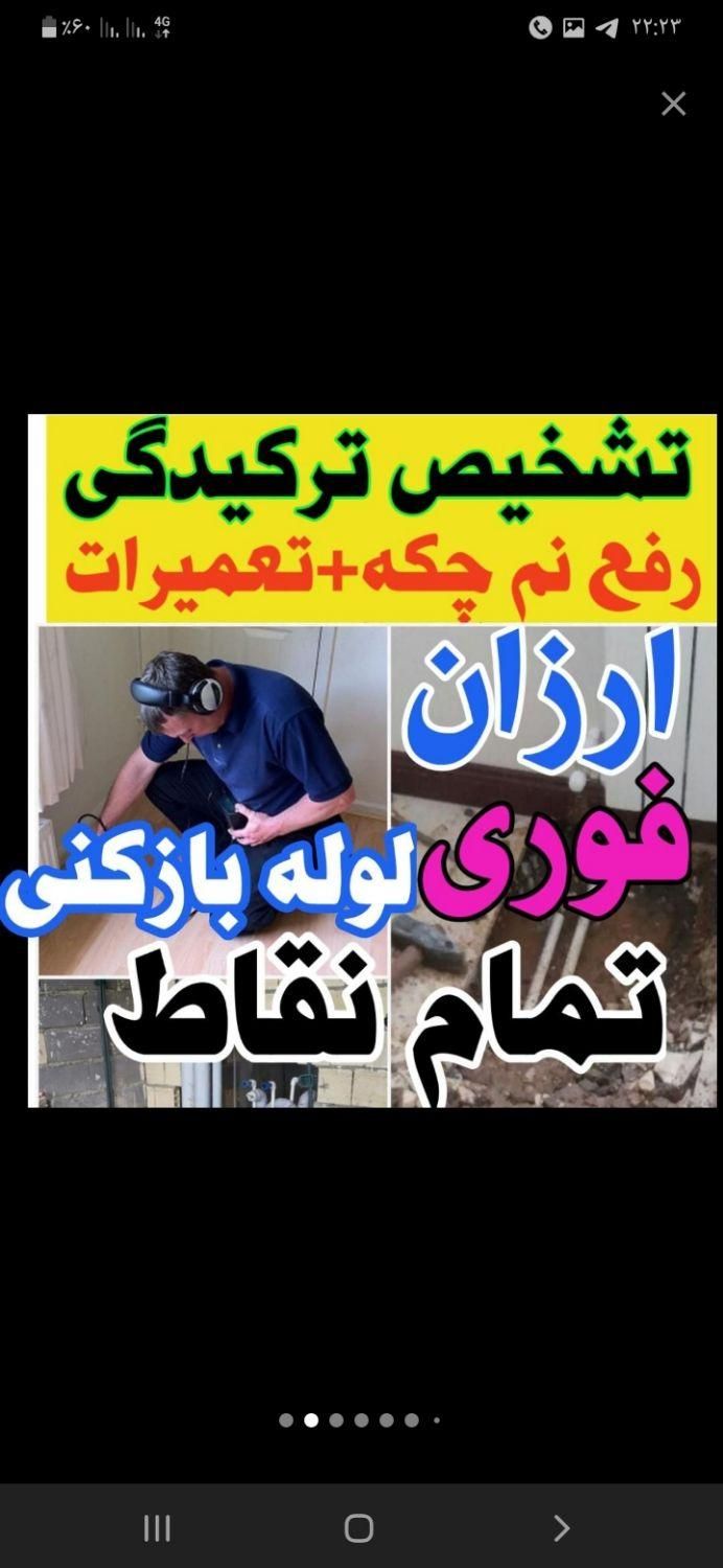 خدمات وکارشناس نشتی ونم چکه کف دیوارسرویسها|خدمات پیشه و مهارت|تهران, شهرک ولیعصر|دیوار