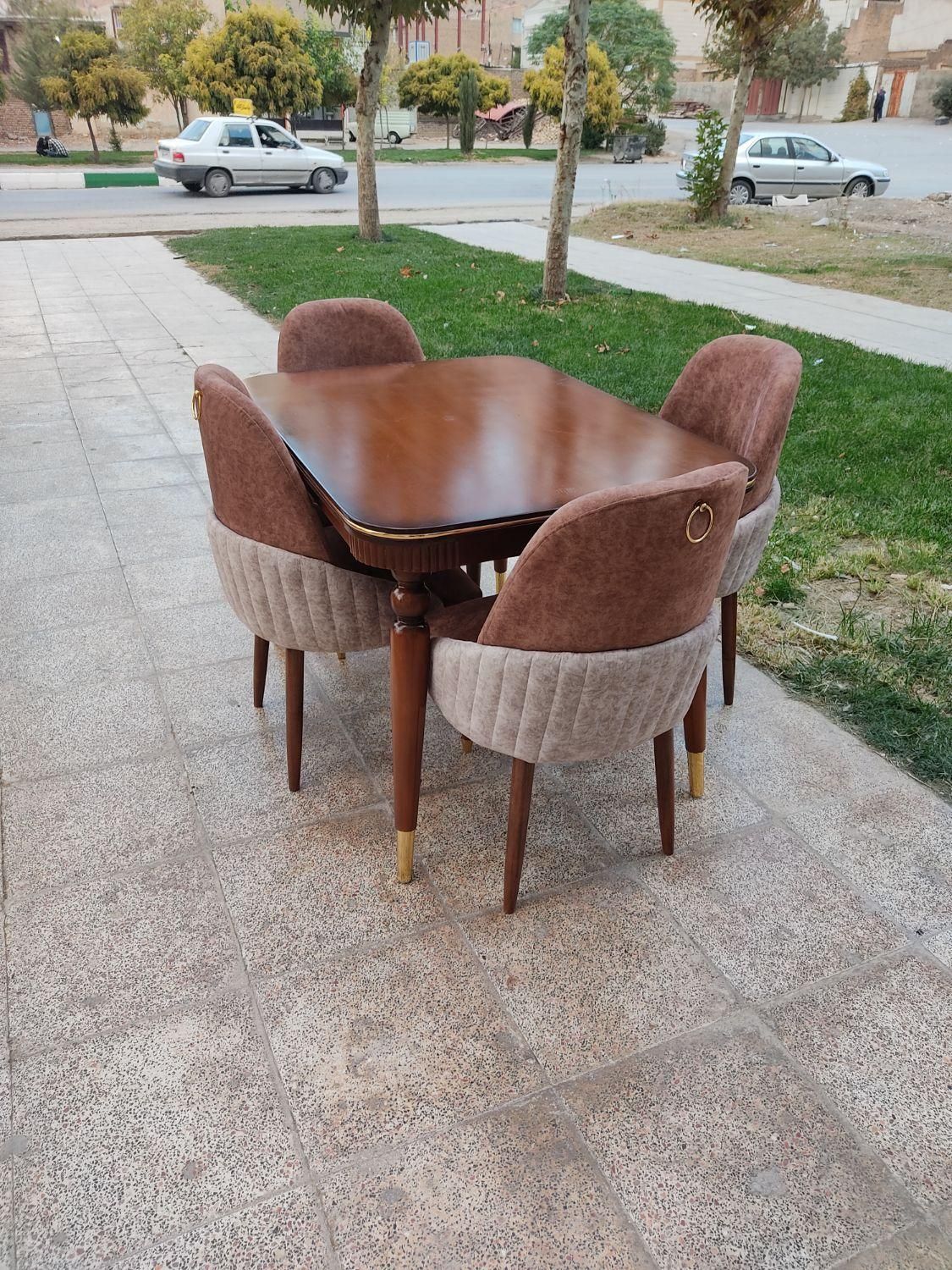 میز ناهار خوری غذا خوری میز صندلی دوقاب|میز و صندلی غذاخوری|خرمآباد, |دیوار