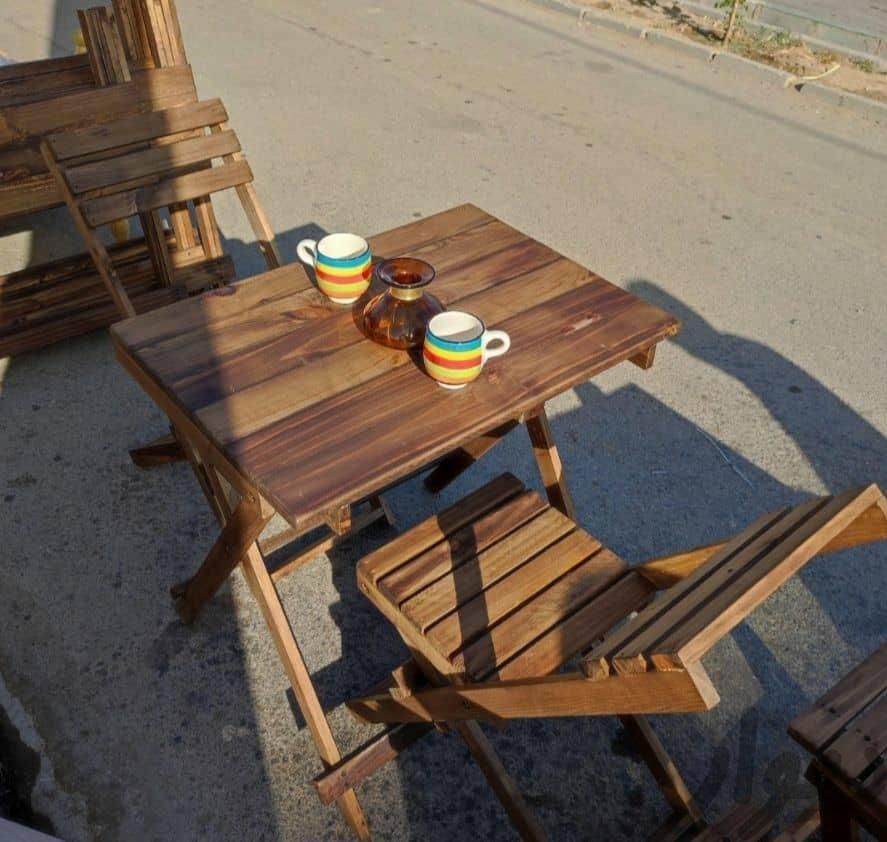میز و صندلی ناهارخوری تمام غذاخوری چوبی تاشو|میز و صندلی غذاخوری|تهران, جیحون|دیوار