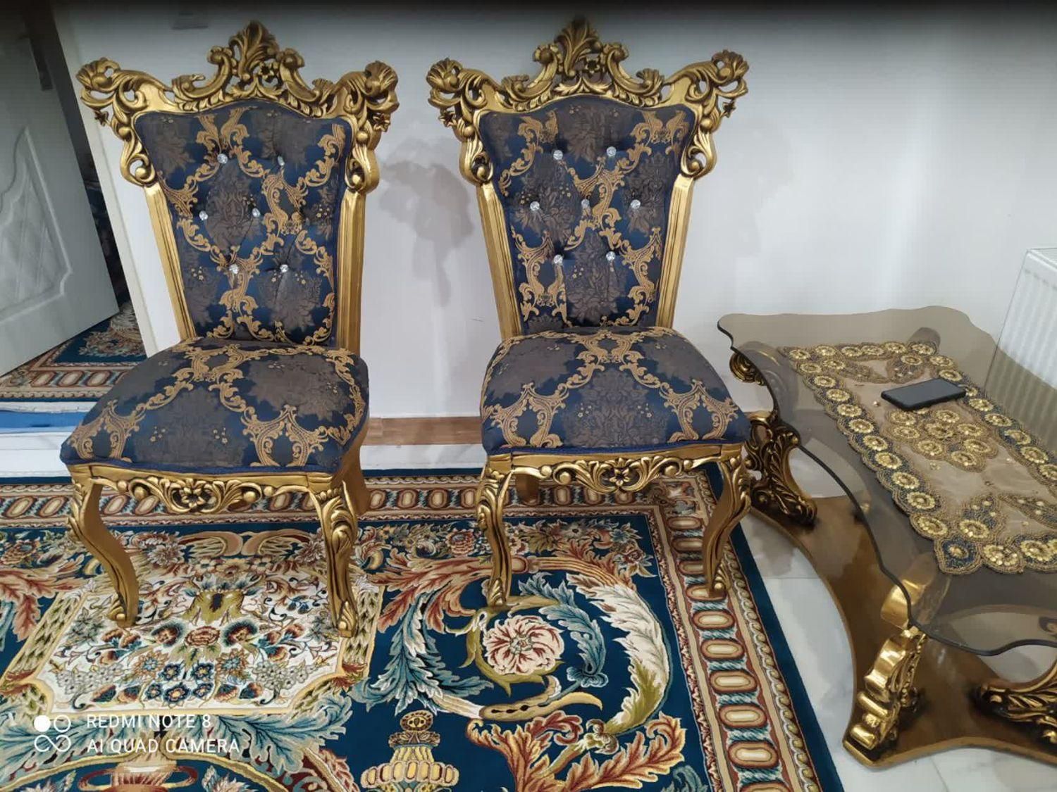مبل استیل سلطنتی چوب گردو ۹ نفره|مبلمان خانگی و میز عسلی|شهریار, |دیوار