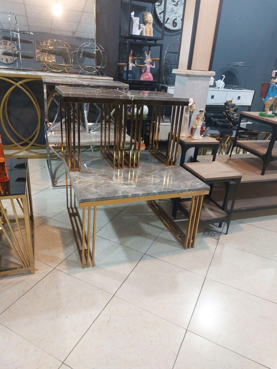 جلو مبلی میز جلومبلی استیل آبکاری دکوری سنگ|مبلمان خانگی و میز عسلی|مشهد, شهرک رازی (شهرک غرب)|دیوار