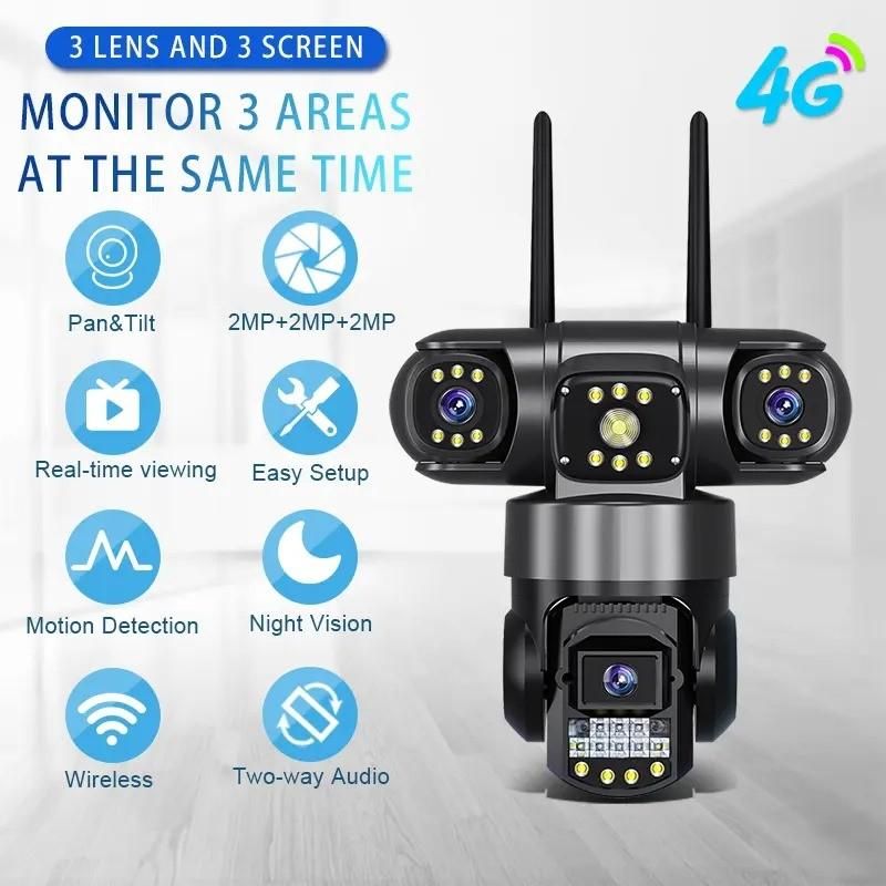 دوربین مداربسته ضدآب چرخشی 3لنز WIFI و سیمکارتی 4G|دوربین مداربسته|تهران, اقدسیه|دیوار