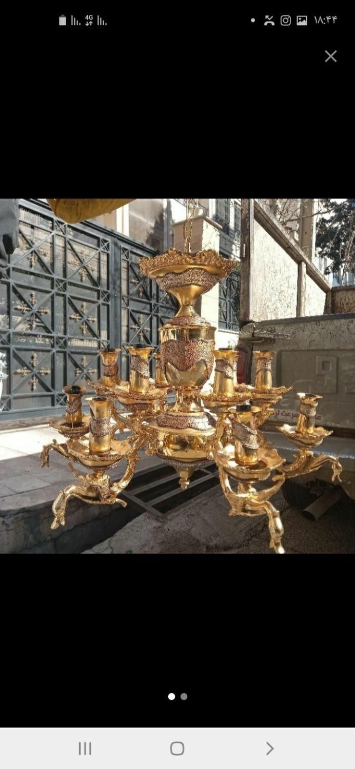 خرید وفروش لوستر برنزی و آبکاری  سرتاسر تهران|لوستر و چراغ آویز|تهران, نیروی هوایی (پیروزی)|دیوار